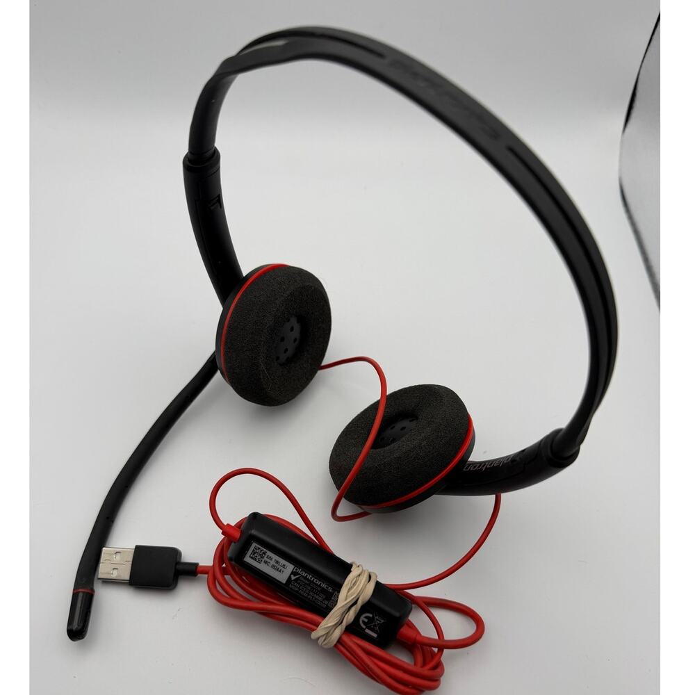 Plantronics BLACKWIRE C3220 USB Over-the-Ear Headset Black USB-A